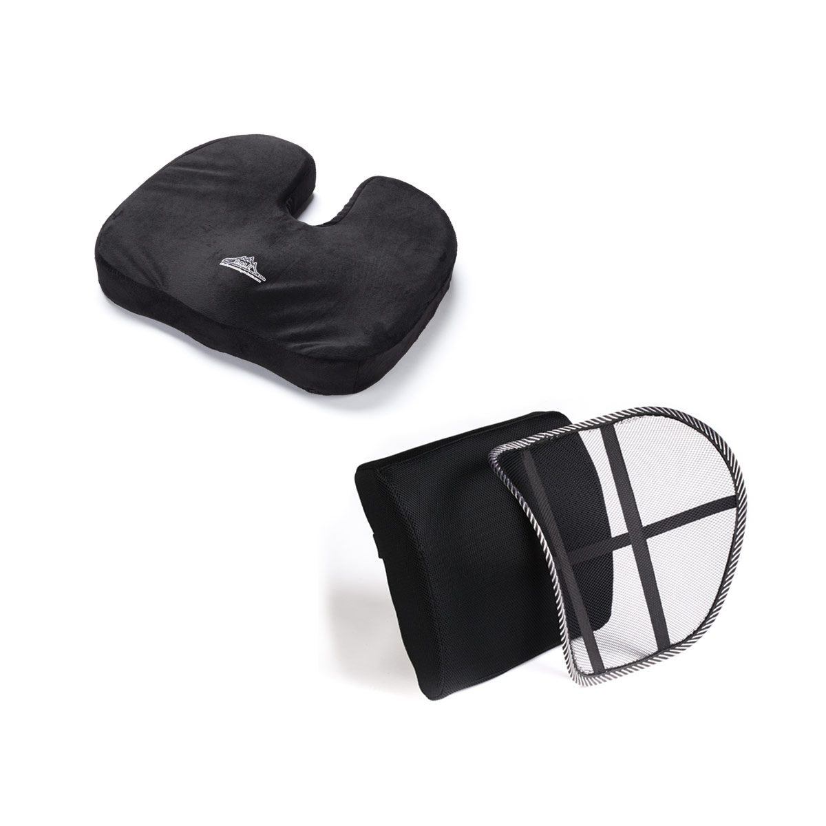 Orthopedic Memory Foam Seat Cushion and Lumbar Support Kit - Black Mountain  Products